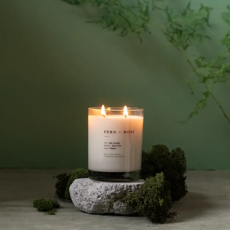 Classic 2-Wick Candle Fern &amp; Moss