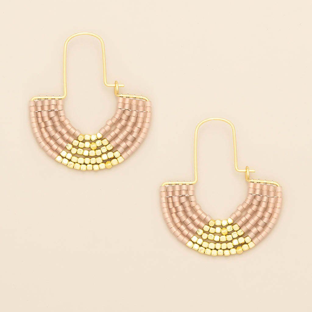 Miyuki U-Hoop Earring Blush Gold