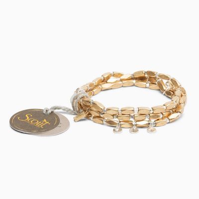 Metal Wrap Iconic Disc Gold &amp; Silver