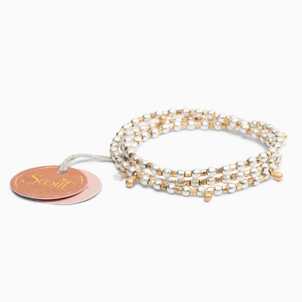 Metal Wrap Classic Teardrop Silver &amp; Gold