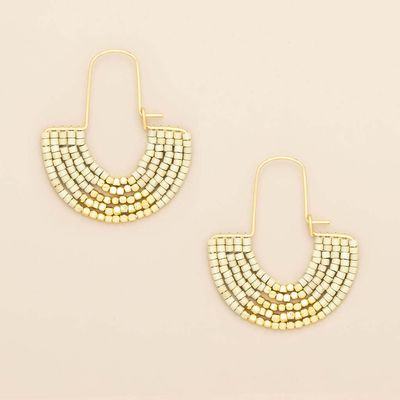 Miyuki U-Hoop Earring Cream Gold