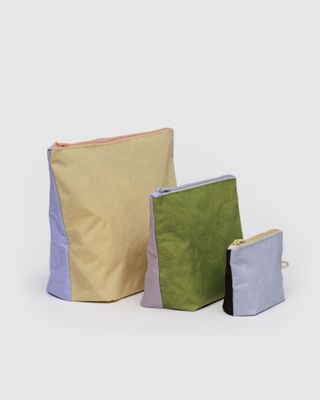 Baggu Go Pouch Set Pastels Colorblock