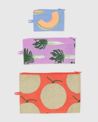 Baggu Flat Pouch Set Japanese Produce