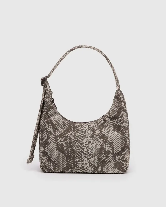 Baggu Mini Nylon Shoulder Snakeskin