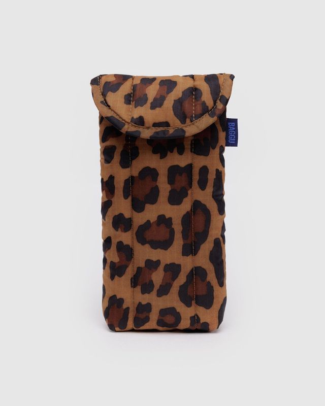 Baggu Puffy Glasses Sleeve Leopard