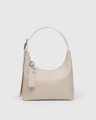 Baggu Mini Recycled Leather Shoulder Bag Stone