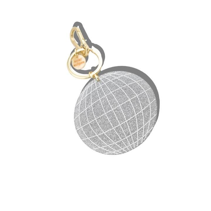 Solar Eclipse Disco Ball Bag Charm + Keychain