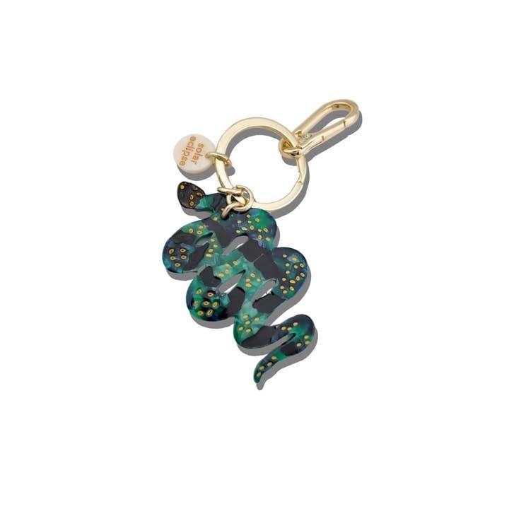 Solar Eclipse Green Snake Bag Charm + Keychain