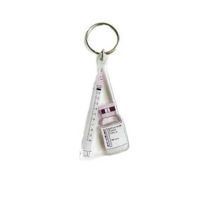 Ozempic Liquid Glitter Sparkle Acrylic Keychain