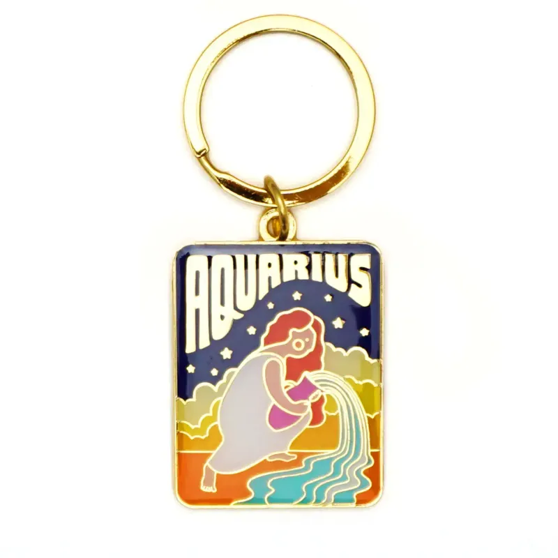 Zodiac Enamel Keychain