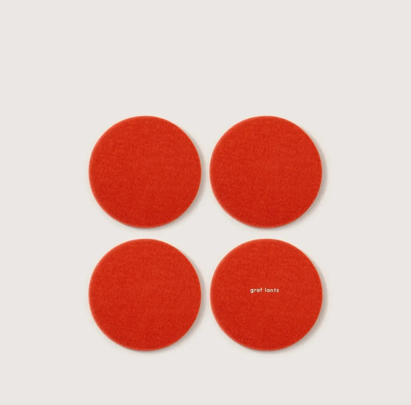 Graf &amp; Lantz Coaster Round 4 pack Orange