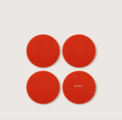 Graf &amp; Lantz Coaster Round 4 pack Orange