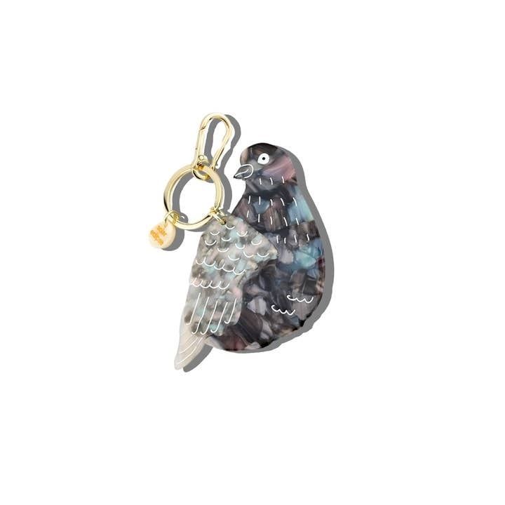 Solar Eclipse Pigeon Bag Charm + Keychain