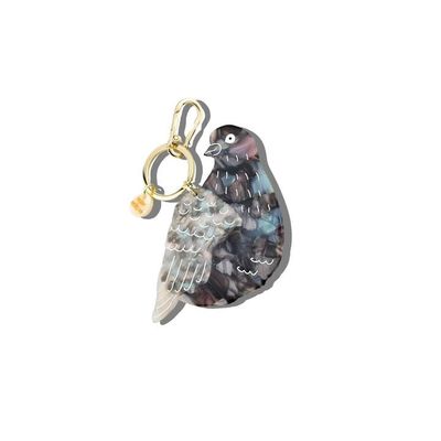 Solar Eclipse Pigeon Bag Charm + Keychain