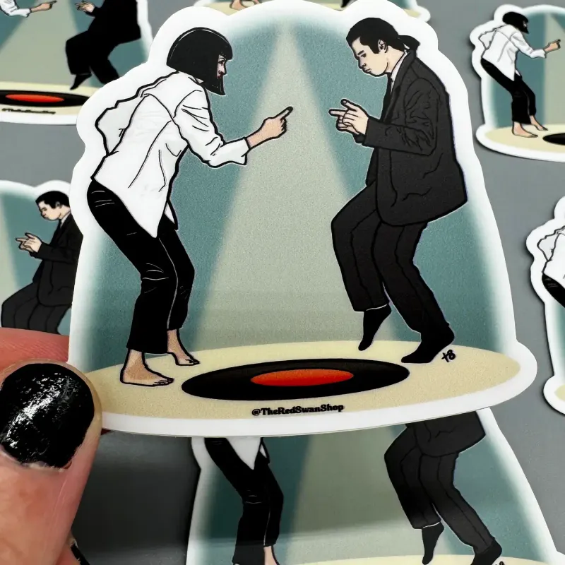 Vinyl Decal - Pulp Fiction - Mia and Vincent Dancing