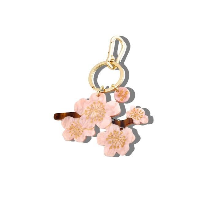 Solar Eclipse Cherry Blossom Bag Charm + Keychain