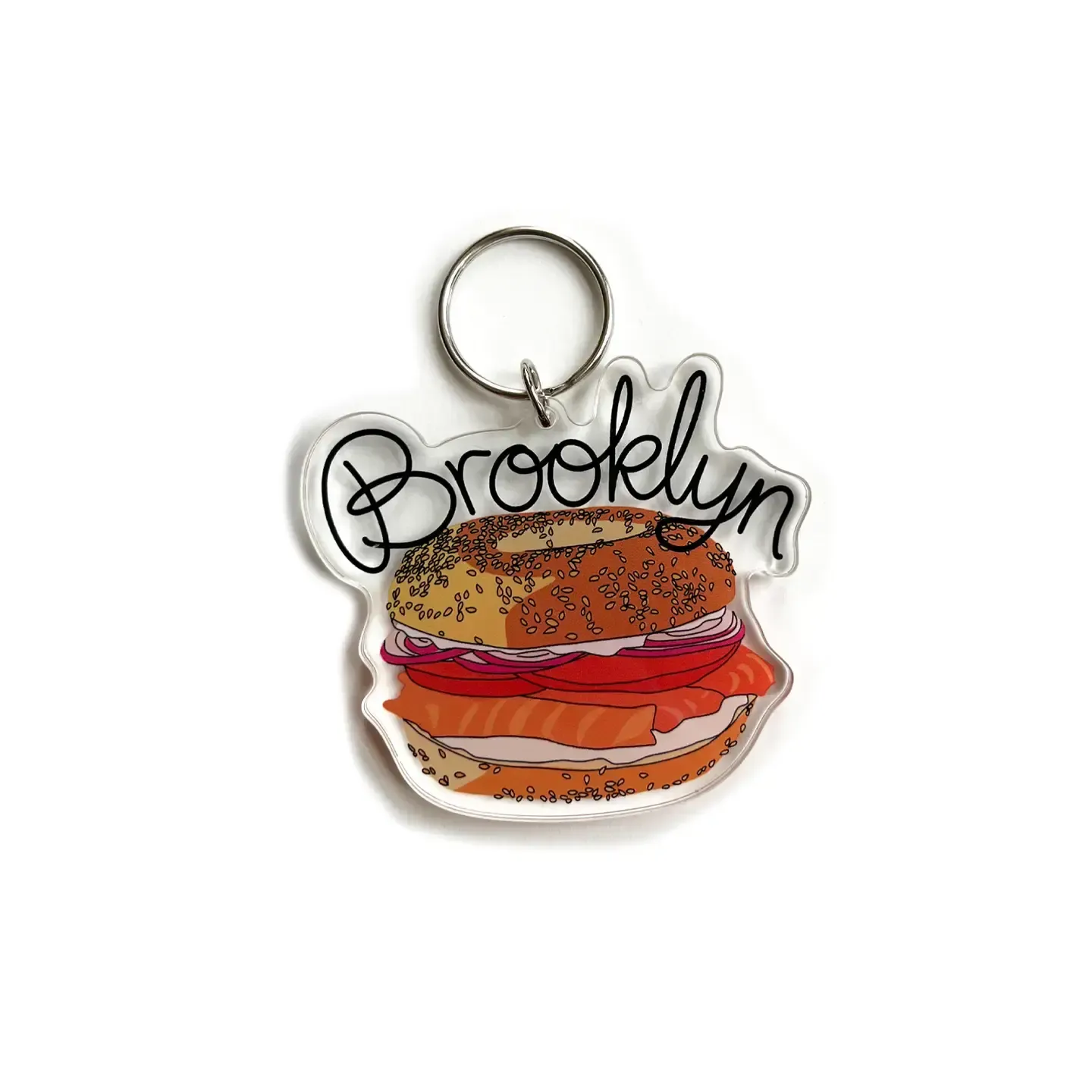 Brooklyn Bagel Acrylic Keychain
