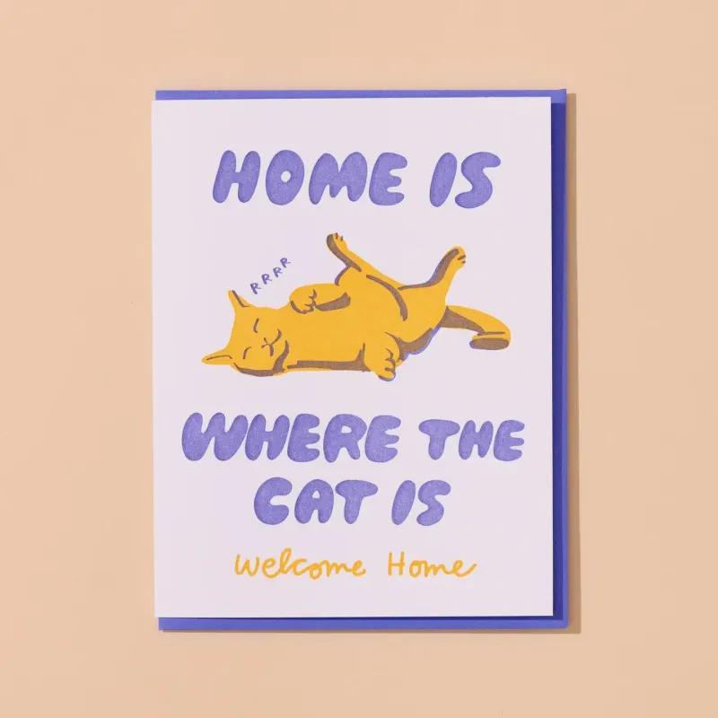 Home Is Where the Cat Is - New Home Card