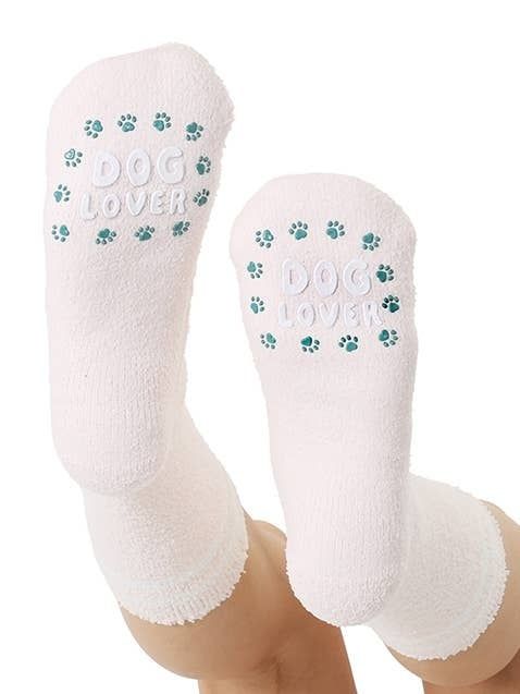 Living Royal Fuzzy Crew Socks Dog Lover