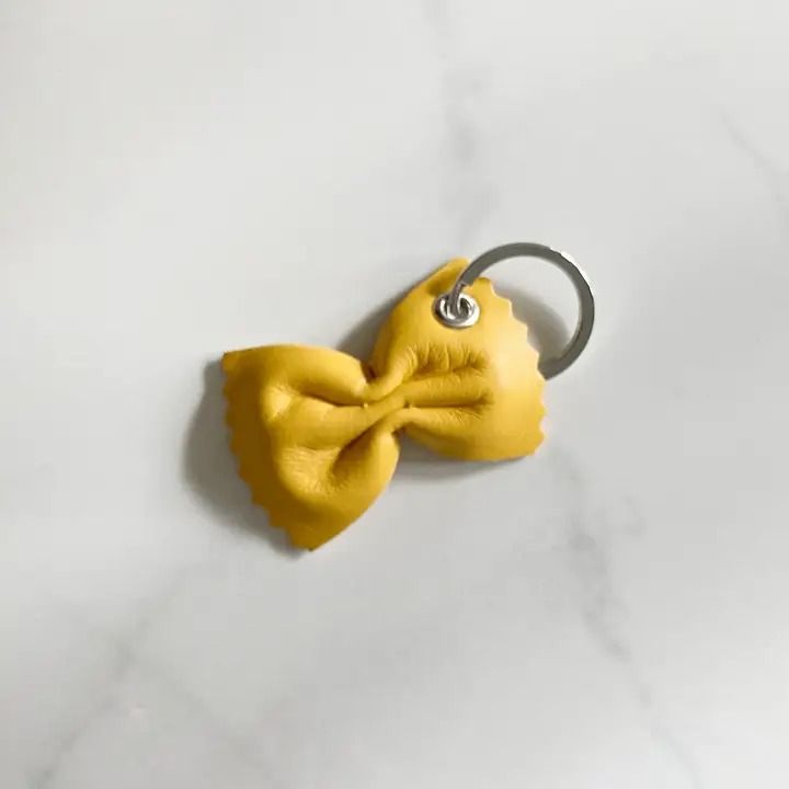 Leather Farfalle Keychain
