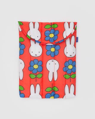 Baggu Puffy Laptop Sleeve Flower Miffy 13&quot;/14&quot;