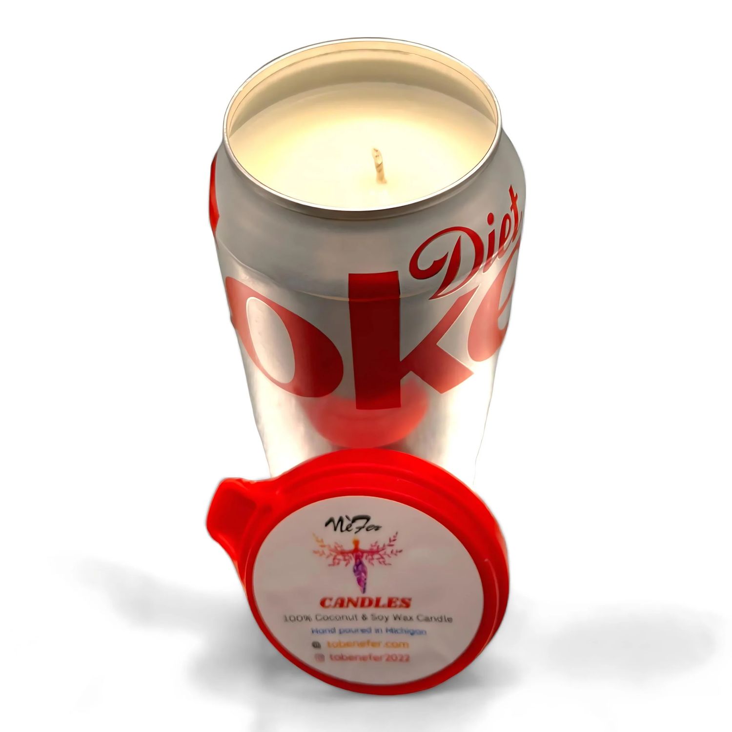 Diet Coke Soda Can Soy Candle