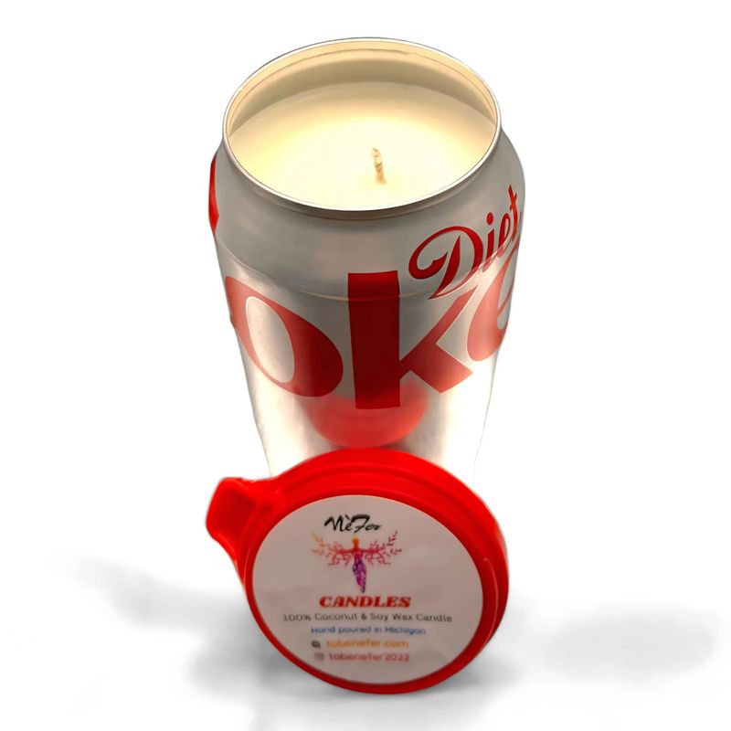 Diet Coke Soda Can Soy Candle