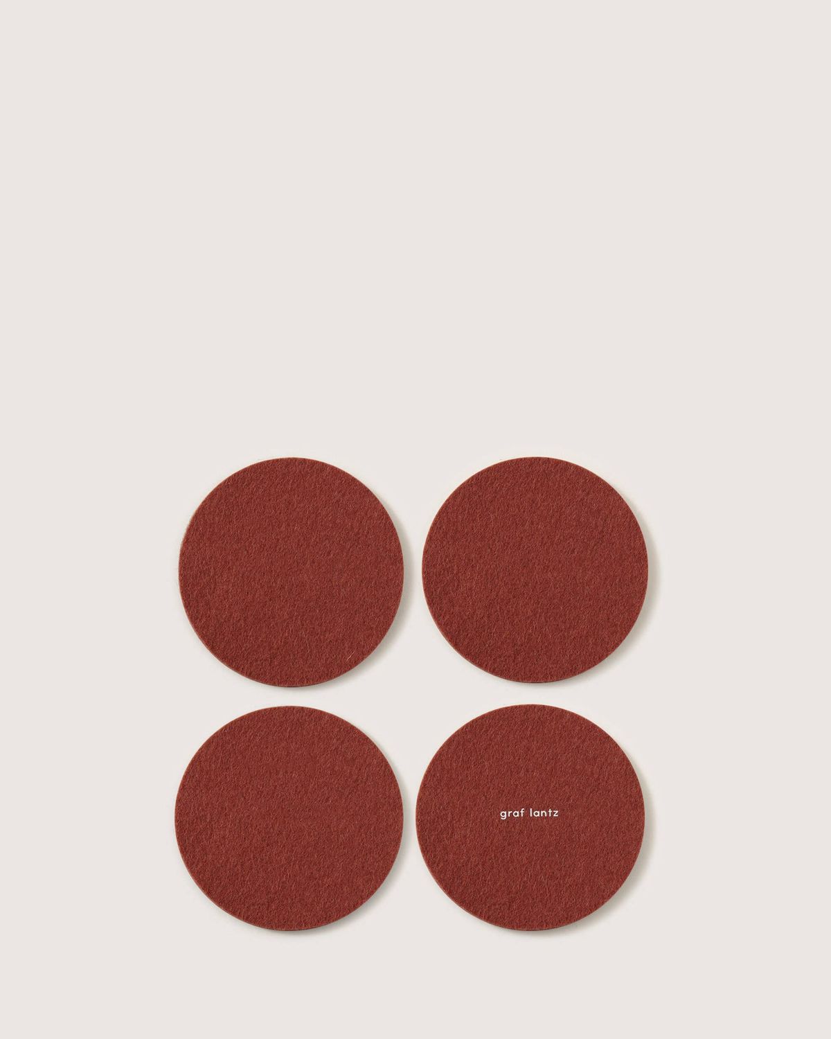 Graf &amp; Lantz Coaster Round 4 pack Terracotta