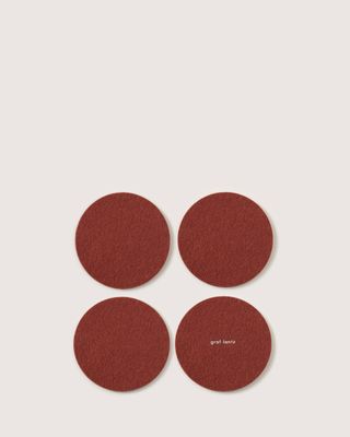 Graf &amp; Lantz Coaster Round 4 pack Terracotta