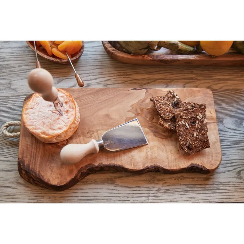 Italian Olivewood Charcuterie and Cheese Board - Rope Handle
