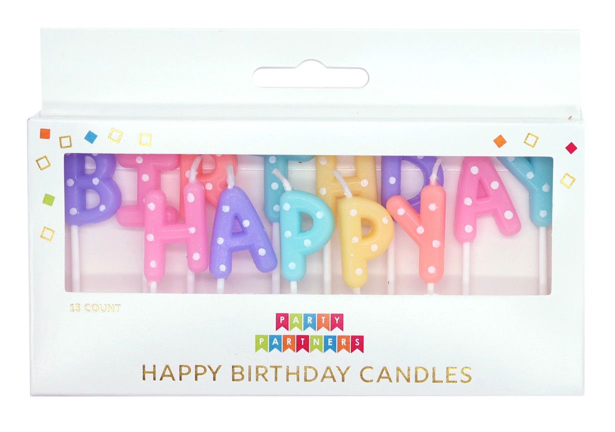 Party Partners Happy Birthday Pastel Dotted