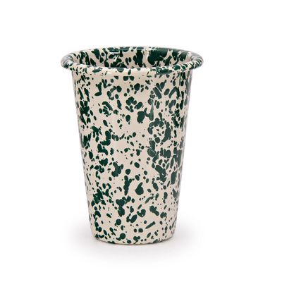 Splatter 14 oz Tumbler Green and Cream