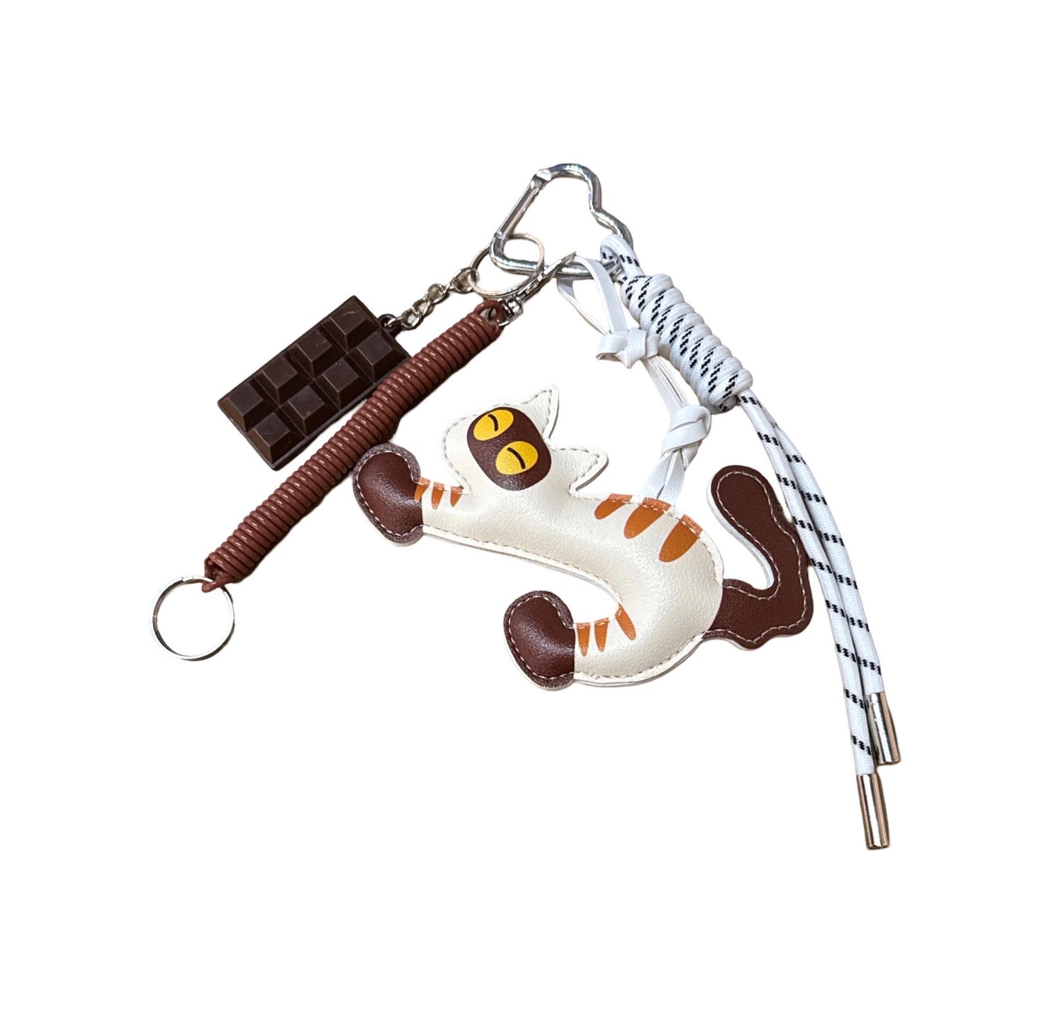 Louisa lee Handbag Charm  BS178 Chocolate Cat