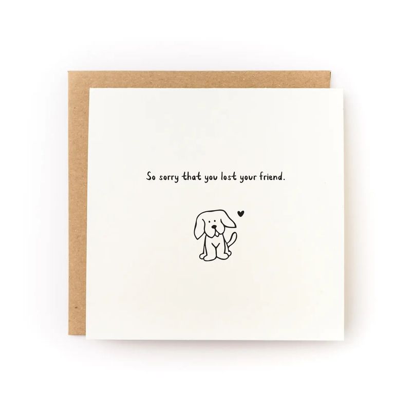 Lost Dog Friend Pet Sympathy Card