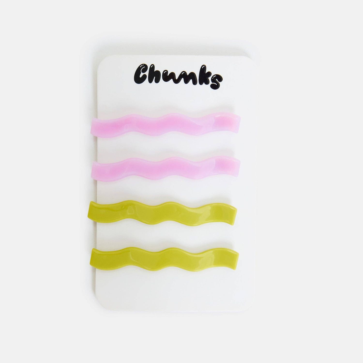 Chunks Line Slides in Lilac + Chartreuse