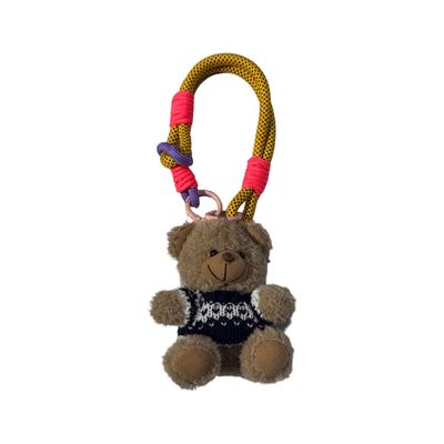 Louisa lee Bag Charm BS224 Fair Isle Sweater Bear