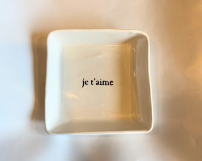 3&quot; Square Ring Dish Je T&#39;aime