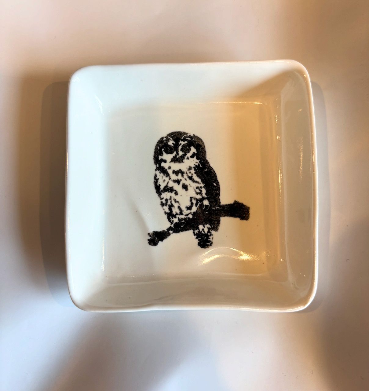 3&quot; Square Ring Dish Owl