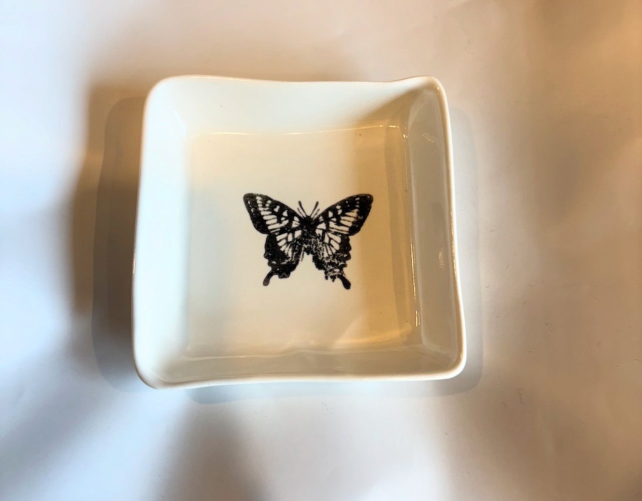 3&quot; Square Ring Dish Butterfly