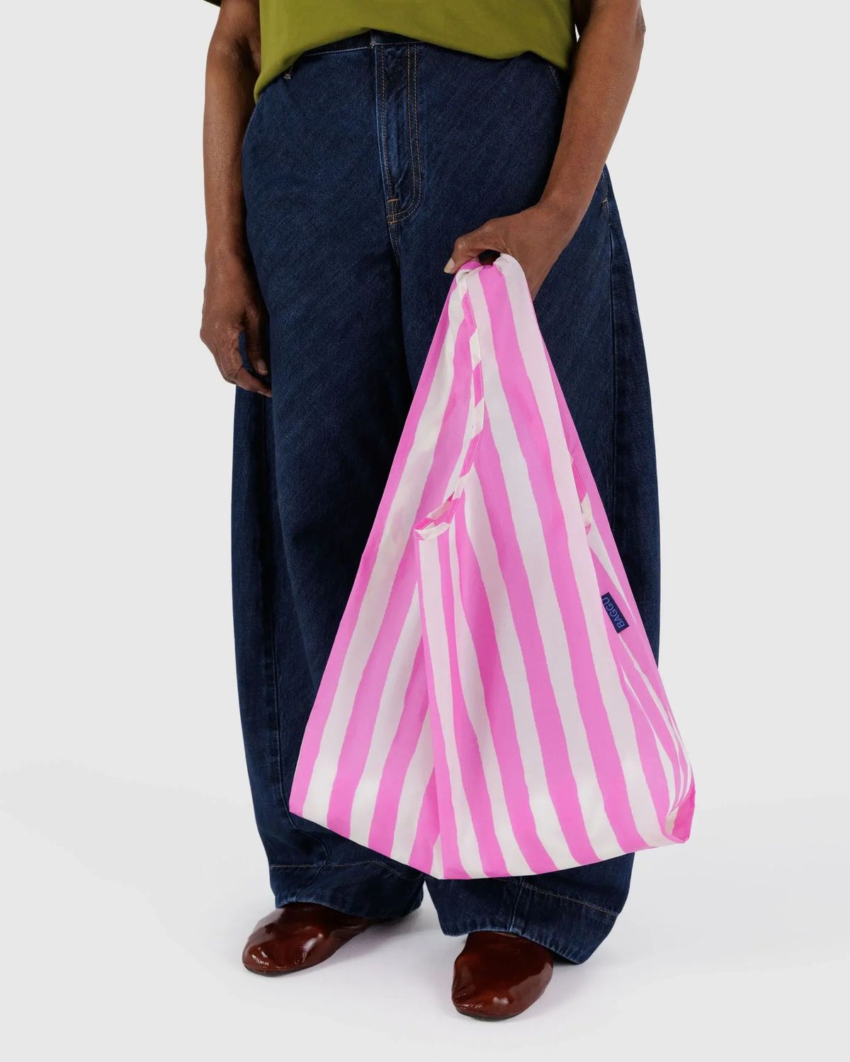 Baggu Reusable Bag Standard Pink Painted Stripe