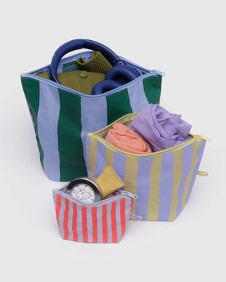 Baggu Go Pouch Set Painted Stripe