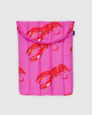 Puffy Laptop Sleeve Pink Lobster 13&quot;/14&quot;