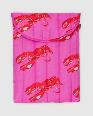 Baggu Puffy Laptop Sleeve Pink Lobster 16&quot;