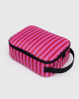 Baggu Lunch Box Pink &amp; Red Painted Stripe