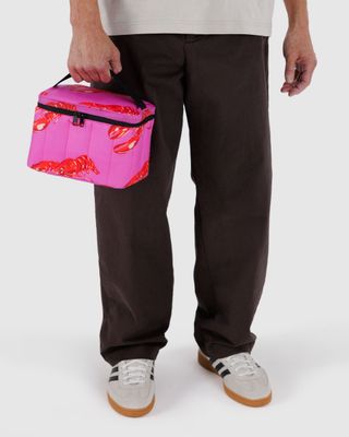 Baggu Puffy Lunch Bag Pink Lobster