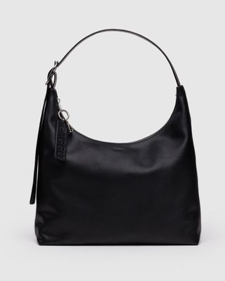 Baggu Recycled Leather Shoulder Bag Black