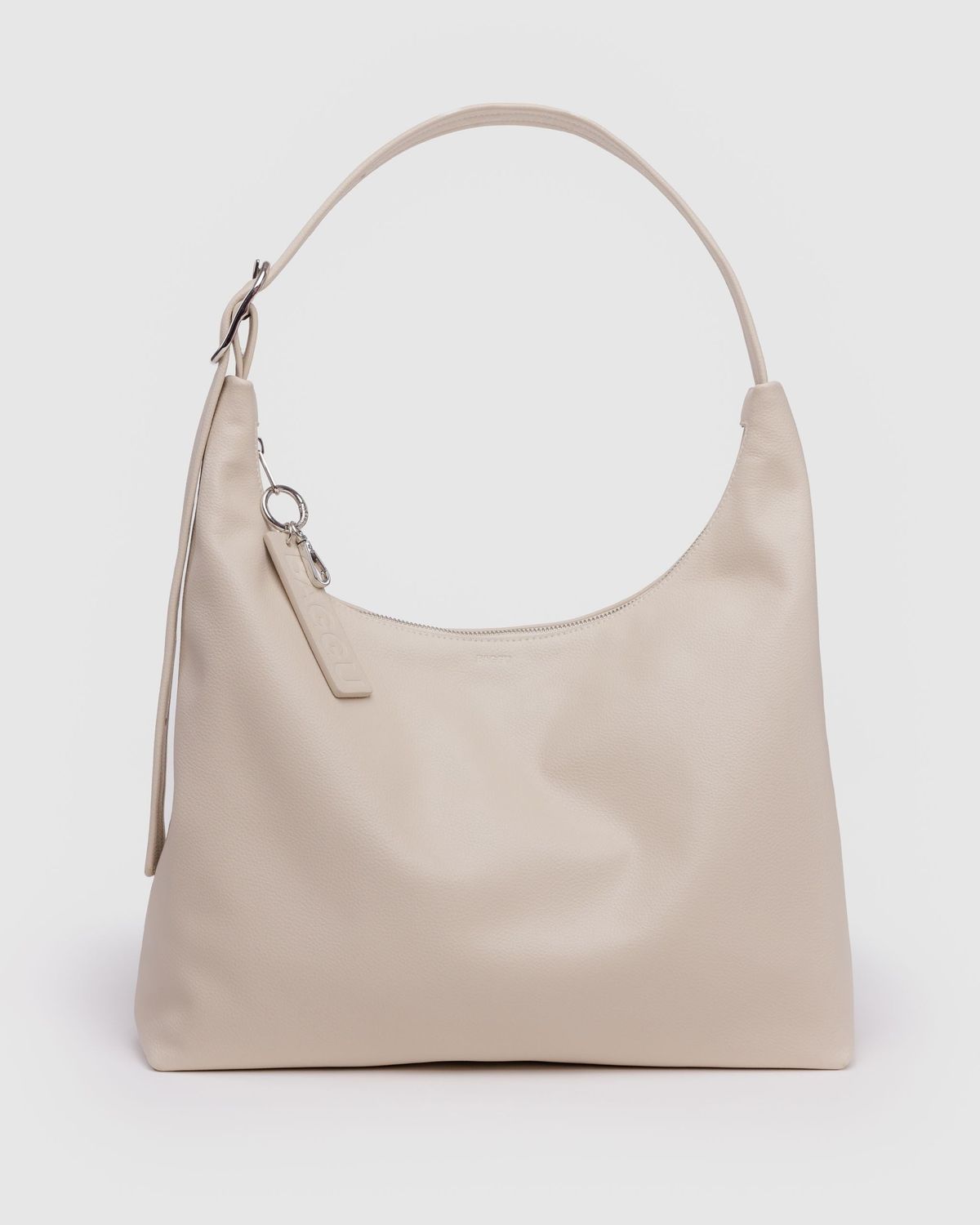 Baggu Recycled Leather Shoulder Bag Stone