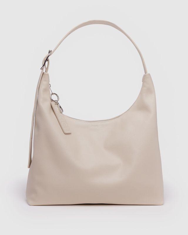 Baggu Recycled Leather Shoulder Bag Stone