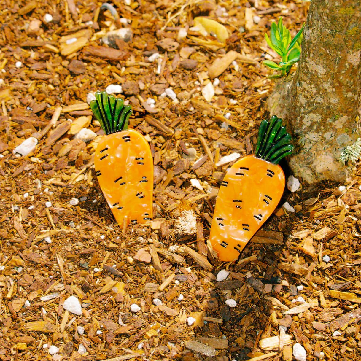 Jenny Lemons Carrot Alligator Hair Clip Set