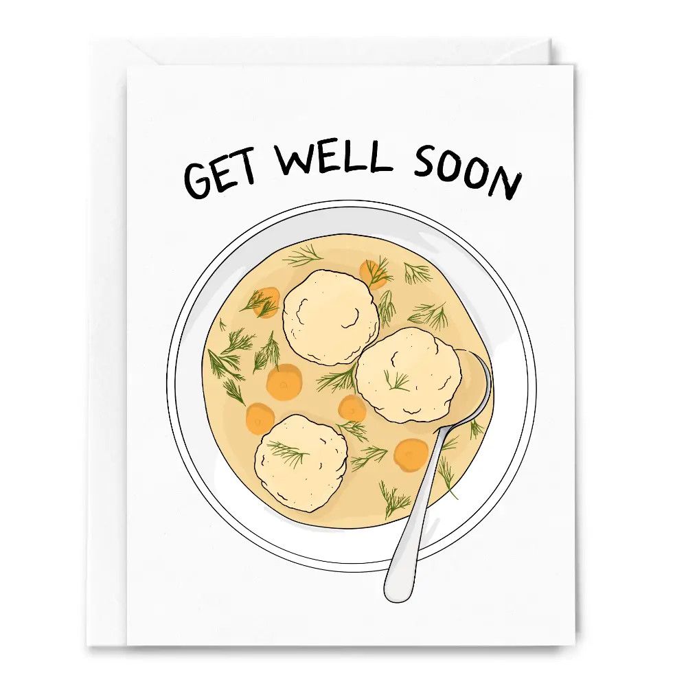 Get Well Soon Matzah Ball Soup Card